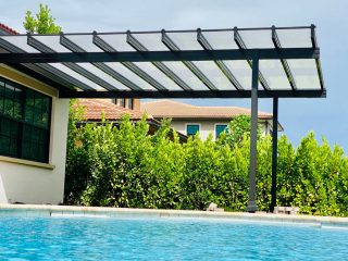 Pergola with clear roof