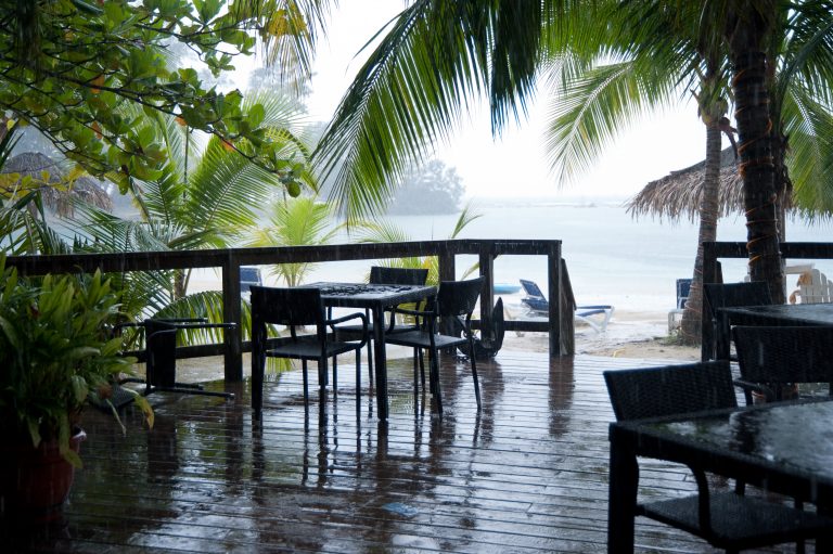 Rain on patio